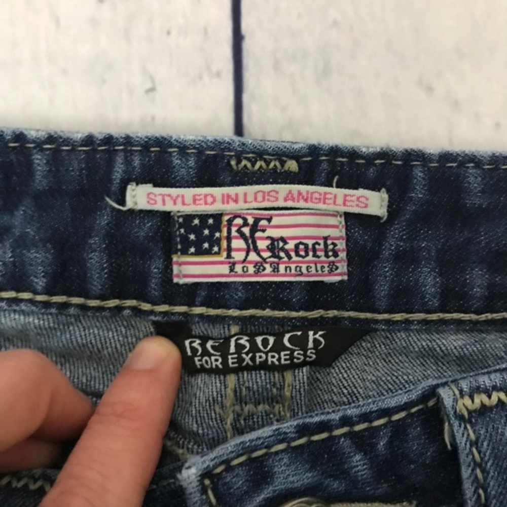 Re Rock For Express Barely Boot Jeans Size 2s - image 4